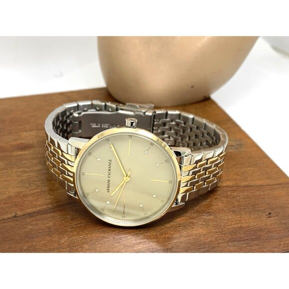 Armani Exchange Women's Watch AX5595 Quartz Two Tone Stainless Steel 36mm - Picture 8 of 14